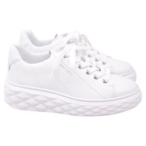 Jimmy Choo Diamond Light Maxi/ F Sneakers in White Leather